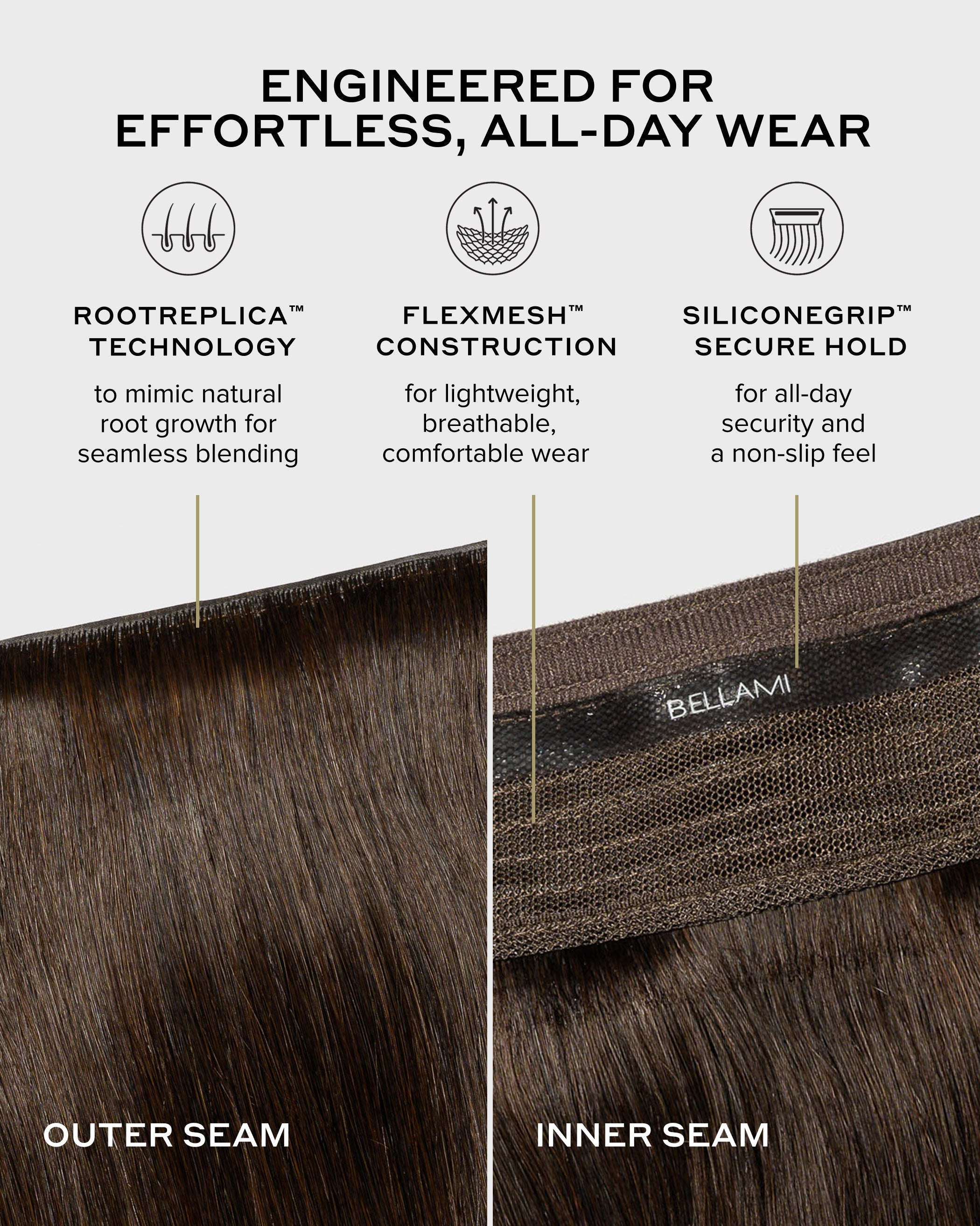 Bellami - Halo Pro Clip In Extensions: 20"/170g