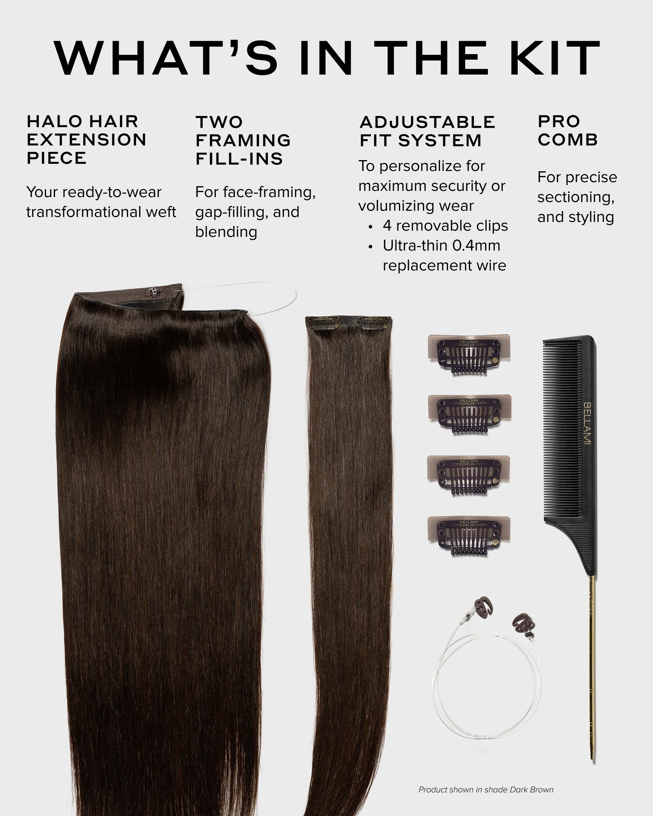 Bellami - Halo Pro Clip In Extensions: 20
